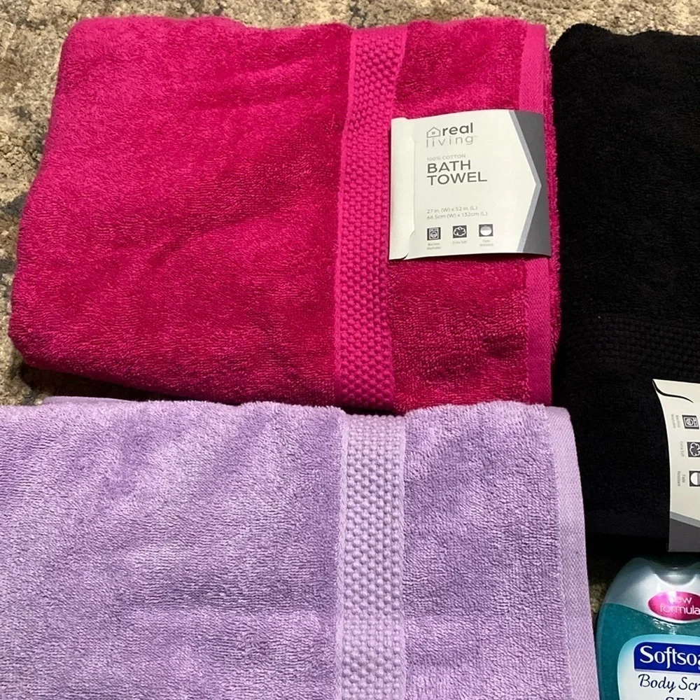 Colorful Bath Towel Bundle NWT Home Shower Bathroom